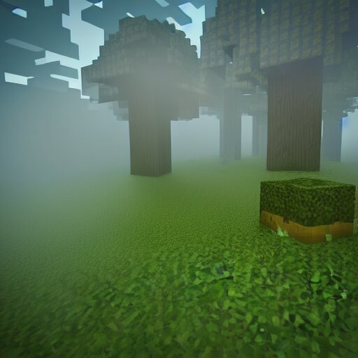 Lexica - Atmospheric render of a forest, minecraft, rendered with ...