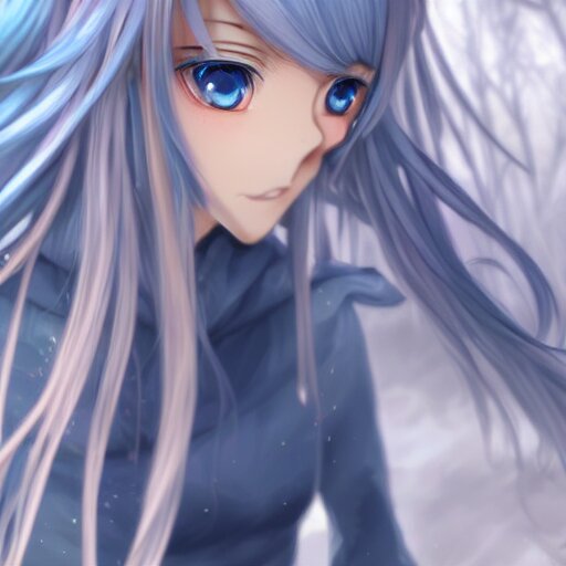 Lexica - A very beautiful anime elf girl, full body, long straight ...