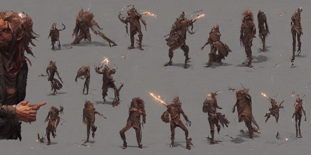 Lexica - Rock musician design, character sheet, 3d render, Greg ...
