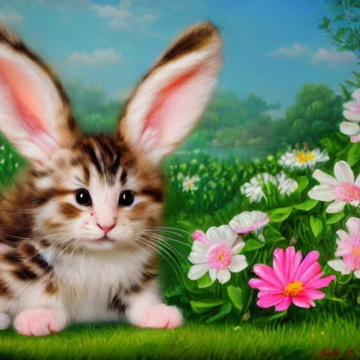 Lexica - Cute fluffy hybrid animal cross between mouse, kitten, and lop ...