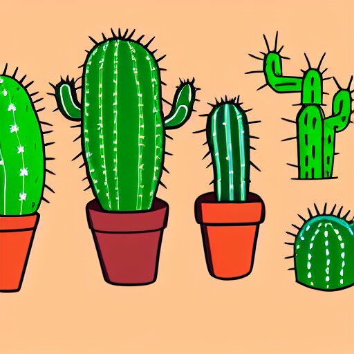 Lexica - Cute cactus clipart vector design, 4 k, high poly, video game ...