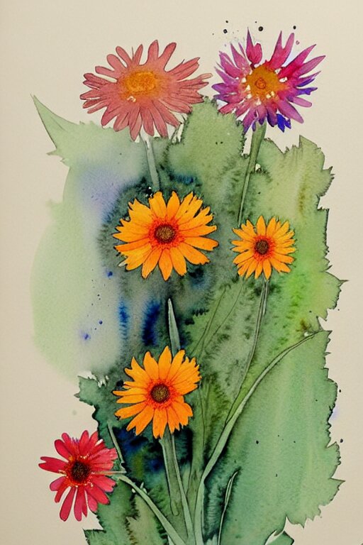 Lexica - ( ( ( ( ( ( ( ( ( ( ( ( loose watercolor flowers ...