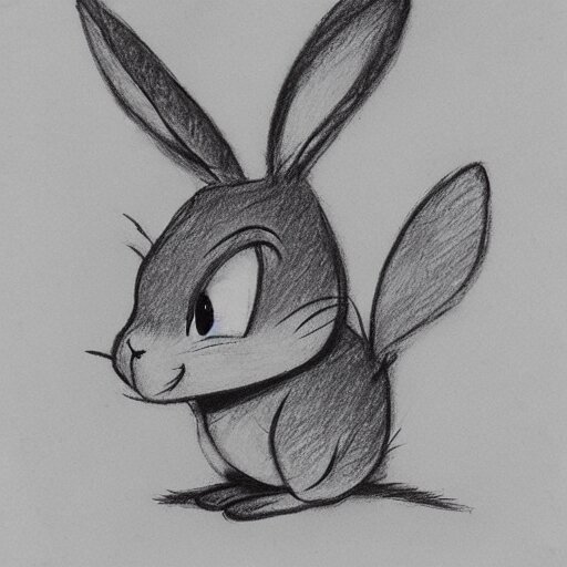 Lexica - Milt kahl pencil sketch of a rabbit in the forest disney style