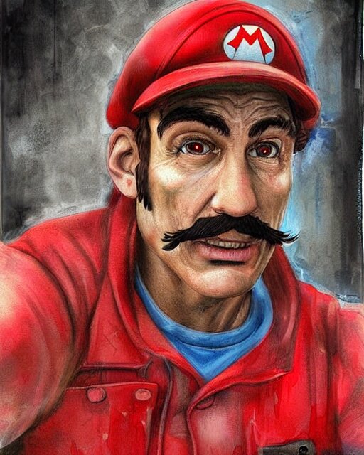 Lexica - Portrait of super mario as a soviet factory worker, red cap ...