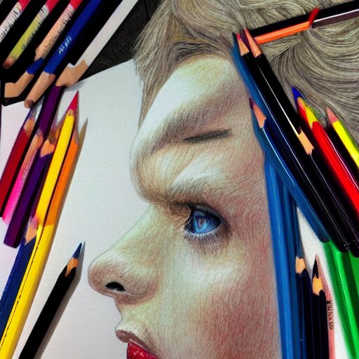 Colored pencil art on paper, Drui, highly detailed, artstation ...