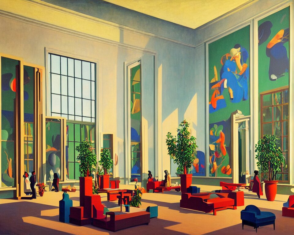 Lexica - An achingly beautiful print of the interior of a modern art ...