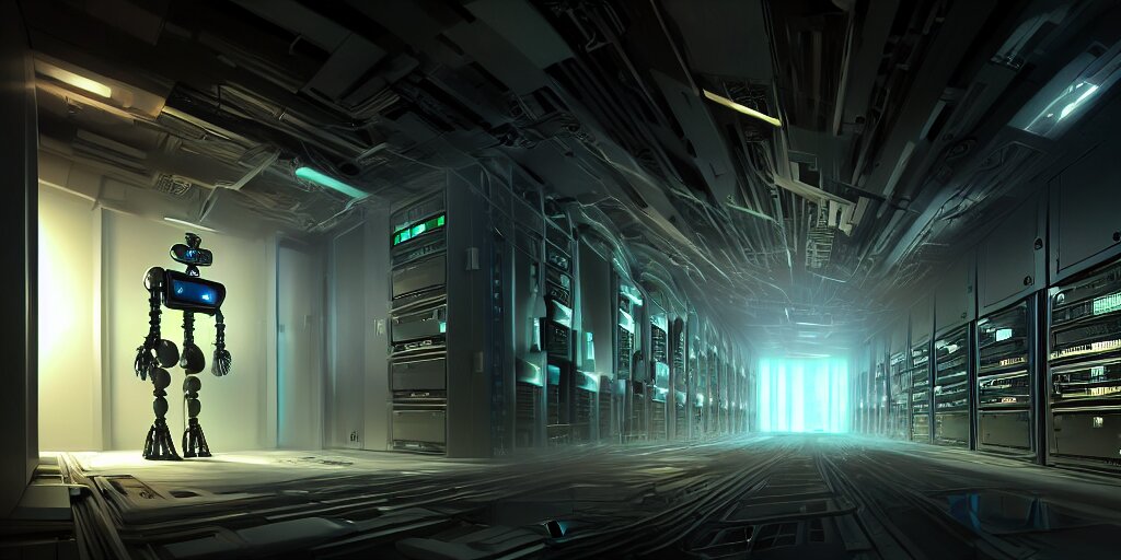 Lexica - Robot bionical parallax volumetric coherent colossal ruined ...