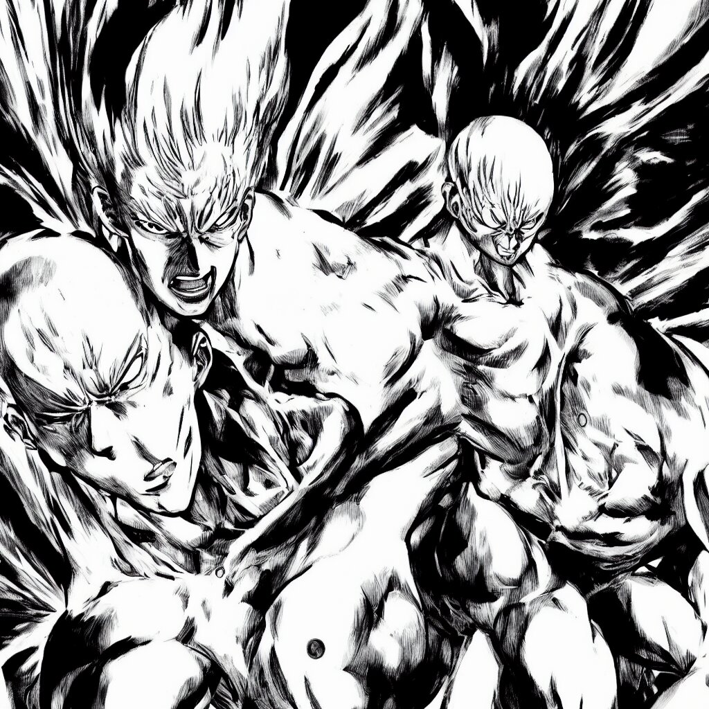 ripped shirtless saitama one punch man instagram, Stable Diffusion