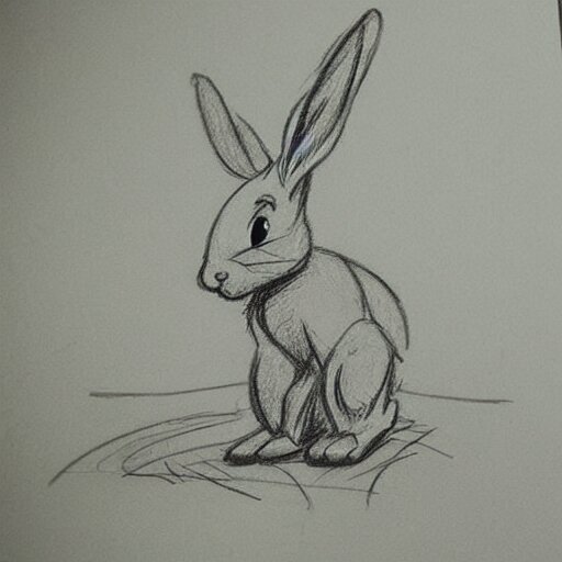 Lexica - Milt kahl pencil sketch of a rabbit in the forest disney style