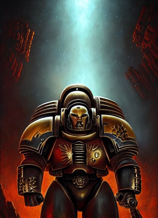 Lexica - Space marine with aztec armor, extremly detailed digital ...