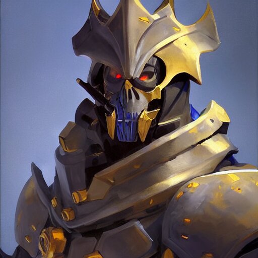 Lexica Greg Manchess Portrait Painting Of Armored Ainz Ooal Gown As