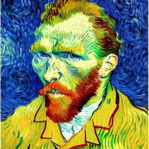 Lexica - A painting of an incredibly buff vincent van gogh with massive ...