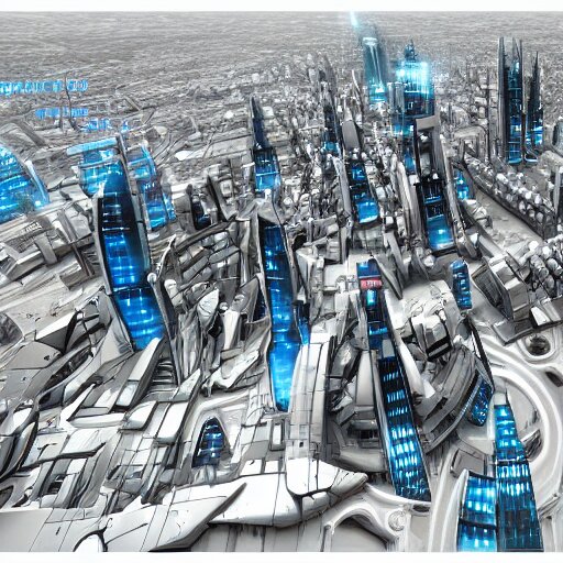Lexica - A large cyber punk metropolis with a futuristic rocket ...