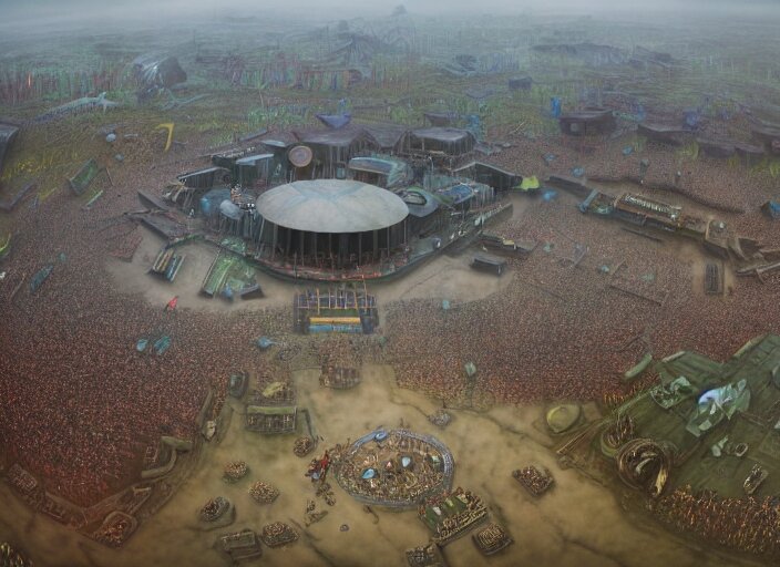 Lexica - Ultra realistic, wide angle view of the mainstage of defqon 1 ...
