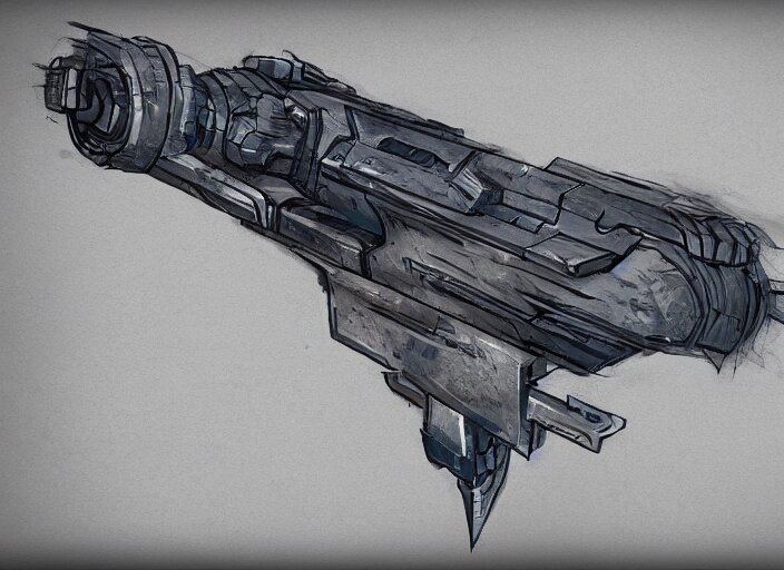 Lexica - Device to write on paper, concept art, sci - fi weapon, artstation