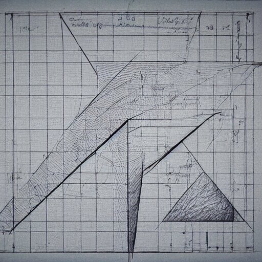 Lexica - Impossible object, engineering drawing on blueprint paper