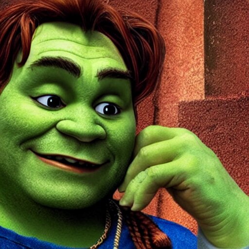 Lexica Johnny depp as shrek