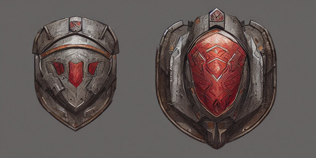 Lexica - Iron and wood shield design, design sheet, Moebius, Greg ...