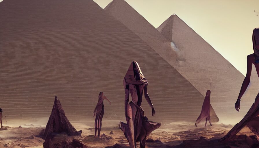 Lexica - Fashion Catwalk inside the Pyramids, Concept Art, Artstation ...