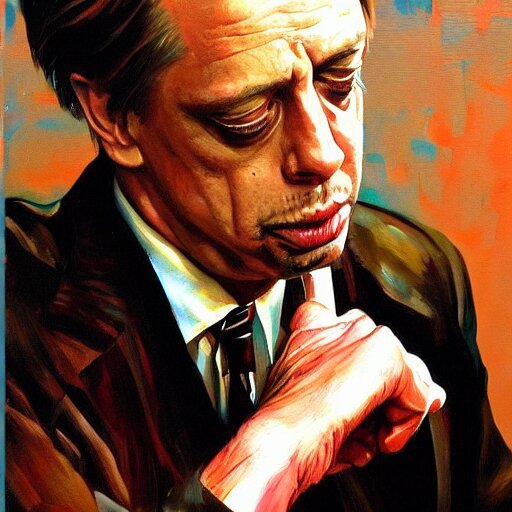 Lexica A painting of steve buscemi as the mob boss in the