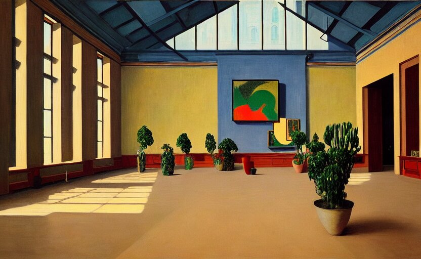 Lexica - An achingly beautiful print of the interior of a modern art ...