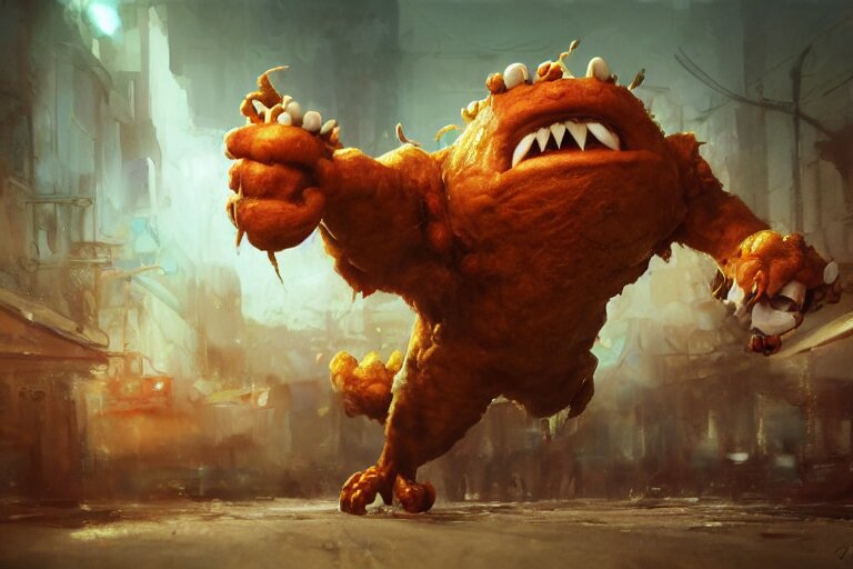 Lexica - Fast food monster by jean - baptiste monge, high quality, high ...