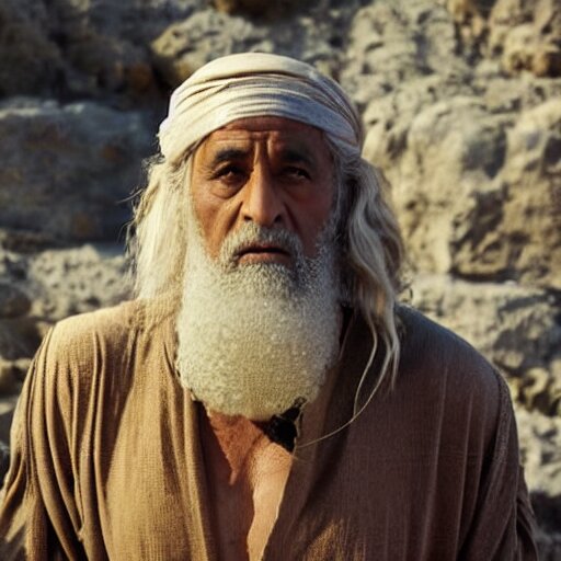 Lexica - Mediterranean man as Moses in a movie directed by Christopher ...