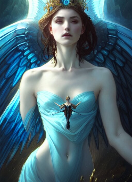 Lexica - A beautiful cinematic female archangel queen, fantasy sea ...