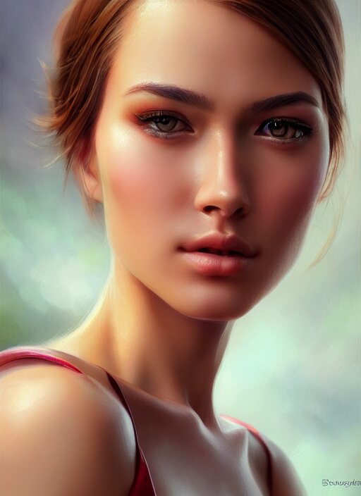 Lexica - Photo of a gorgeous young woman in the style of stefan kostic ...