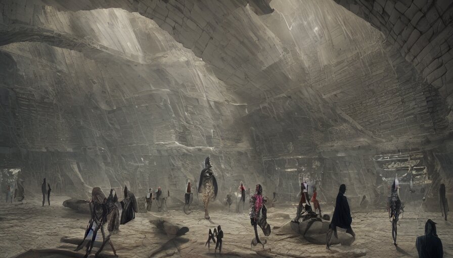 Lexica - Fashion Catwalk inside the Pyramids, Concept Art, Artstation ...