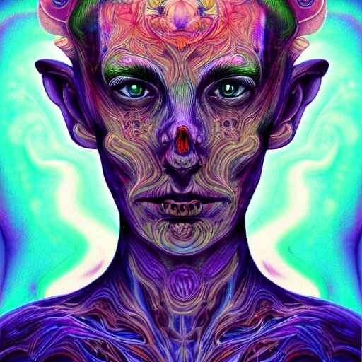 Lexica - An extremely psychedelic portrait of a ghost, surreal, lsd ...