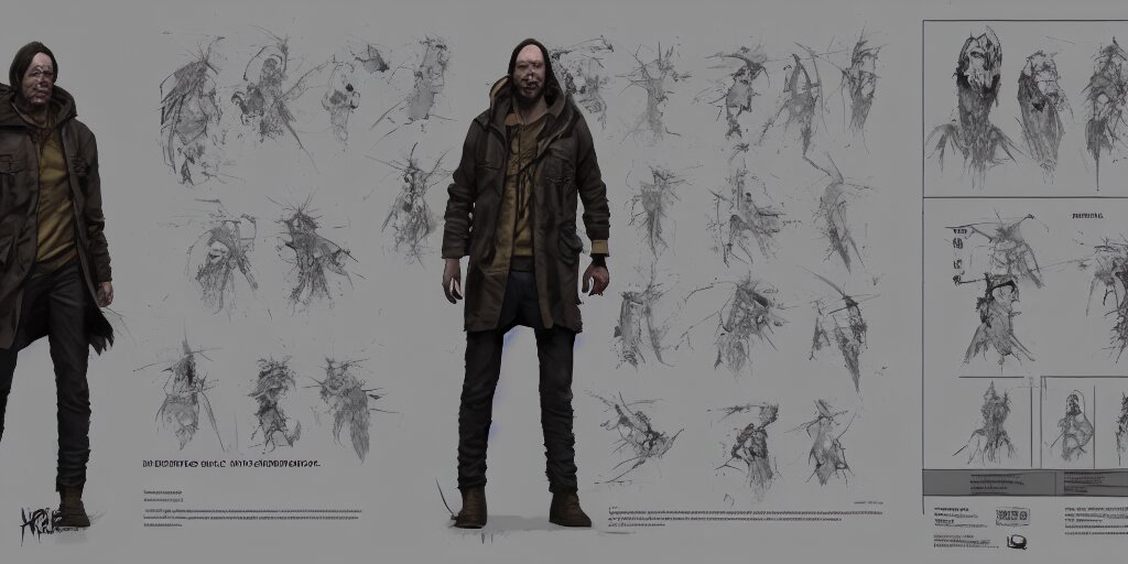 Lexica - Neil Young design, character sheet, 3d render, Greg Rutkowski ...