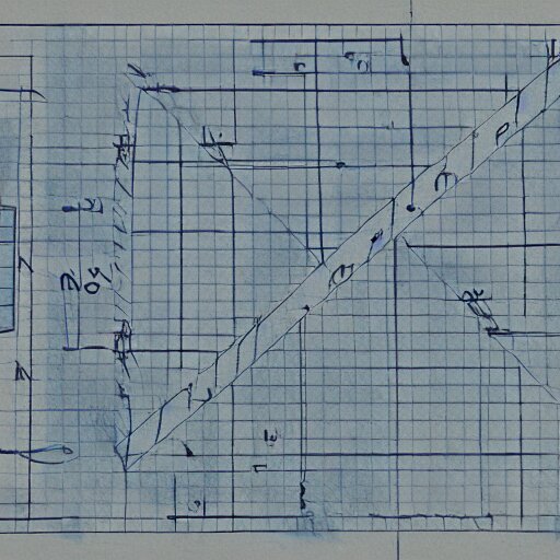 Lexica - Impossible object, engineering drawing on blueprint paper