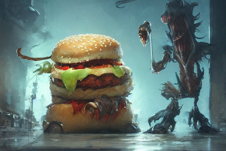 Lexica - Fast food monster by jean - baptiste monge, high quality, high ...