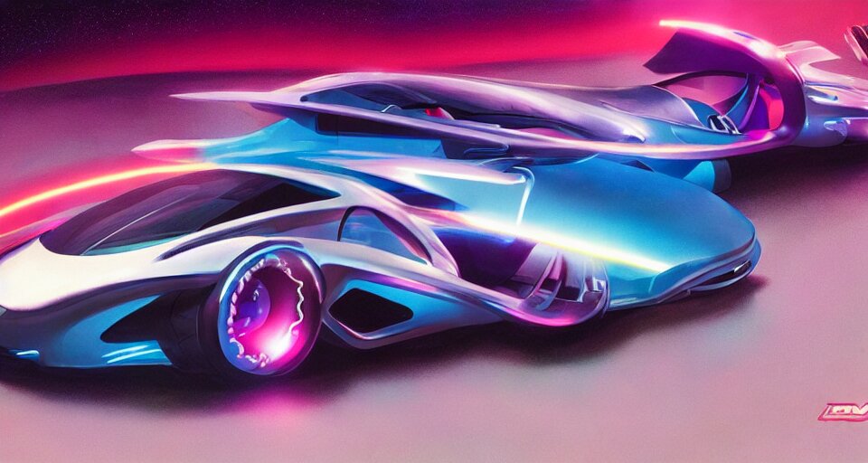Lexica - Dream tron tesla light cycle race, hot wheels, overhead view ...