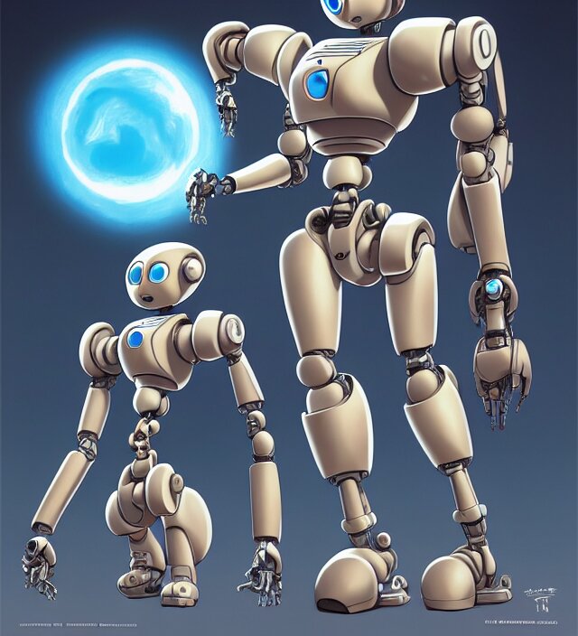 Lexica - The robot mother protagonist, animation character design by ...