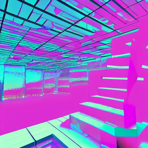 Lexica - Surreal 3 d vaporwave raytraced scene, global illumination ...