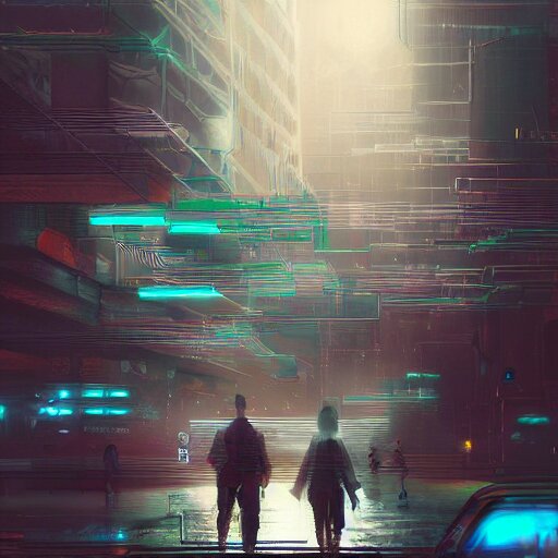 Lexica - Digital pixelized souls lost in a torrent of data, cyberpunk ...