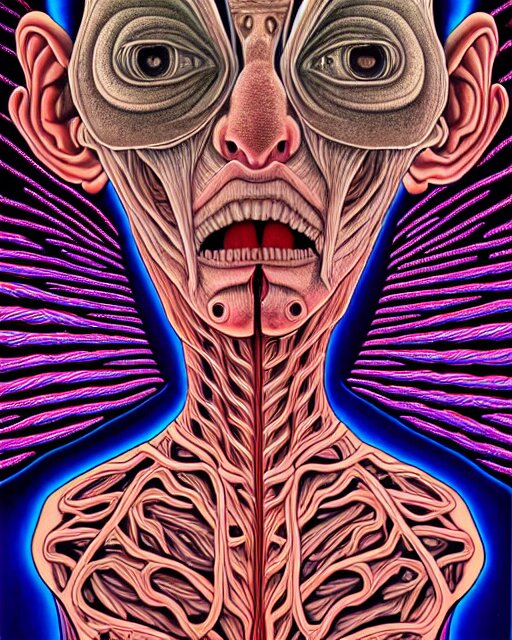 Lexica Human Body Breaking Away Conjuring Psychedelic Illustration