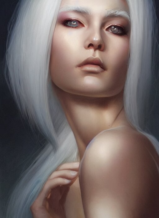 Lexica - Girl with white hair, beautiful highly detailed face ...