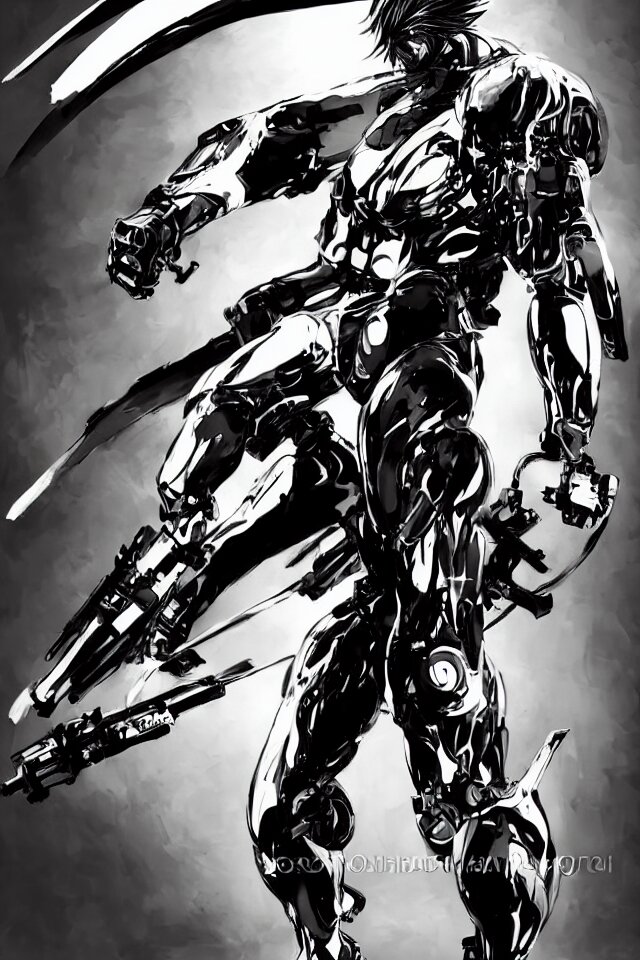 raiden from metal gear rising : revengeance,, Stable Diffusion