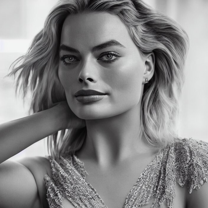 Lexica - Portrait of Margot Robbie with larger bust wearing Kebaya ...