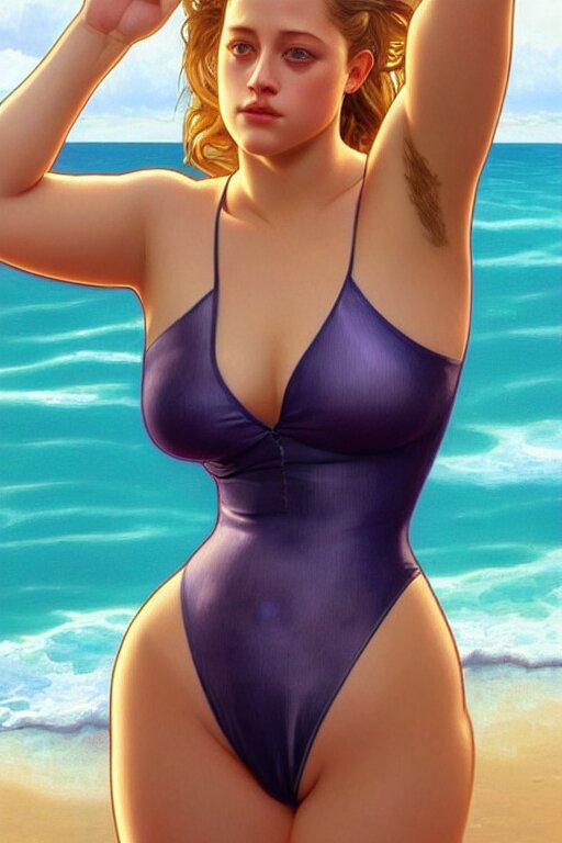 Lexica Very noticeably obese lili reinhart in swimsuit