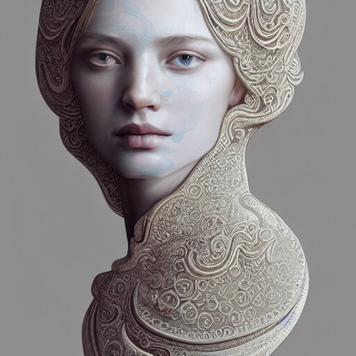 Lexica - Opalescent marble portrait, up close, shallow depth of field ...