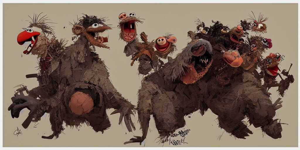 Lexica - Muppets concept design, contrast, kim jung gi, greg rutkowski ...