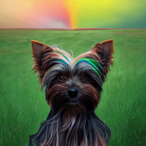 Lexica Head and shoulders portrait of modern darna, yorkshire terrier