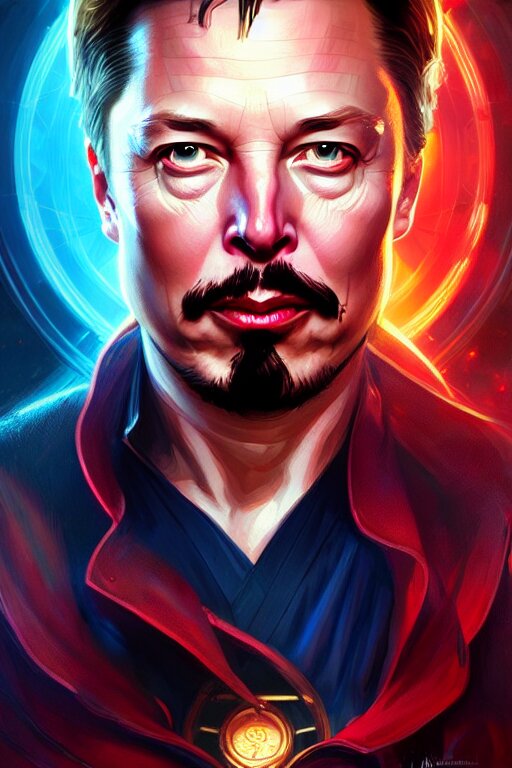 Lexica - Elon musk as dr strange, realistic portrait, symmetrical ...