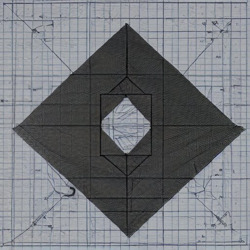 Lexica - Impossible object, engineering drawing on blueprint paper