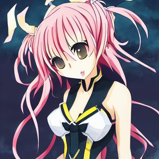 Lexica watercolor painting of hibiki from Symphogear. pixiv fanbox