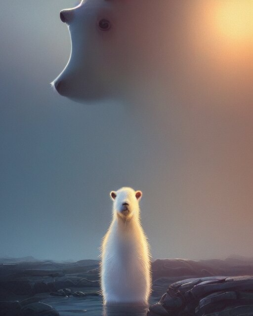 Lexica - White capybara at irithyll of the boreal valley, surreal ...